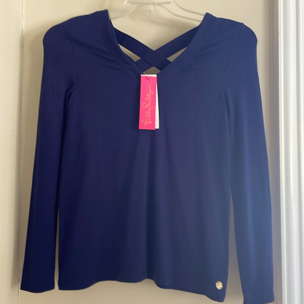 Lilly Pulitzer, NWT, True Navy Areli Pullover, Size XXS
